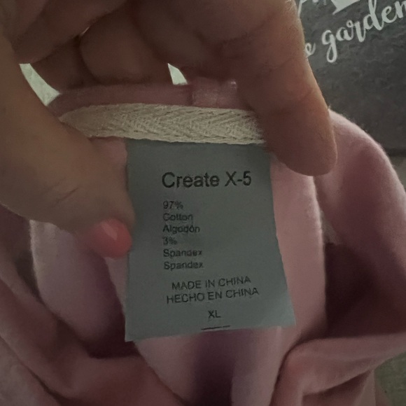 Women’s XL Hoodie Sweatshirt Pink Handmade Pray Christian Apparel - Picture 4 of 4